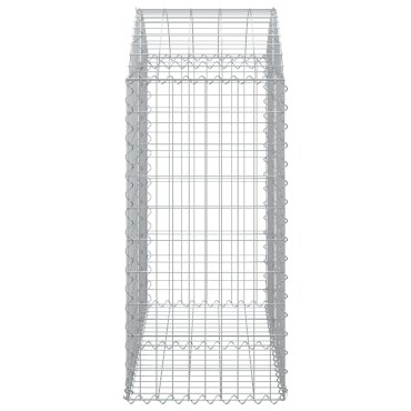 vidaXL Συρματοκιβώτιο Τοξωτό 100x50x100/120εκ. από Γαλβανισμένο Χάλυβα