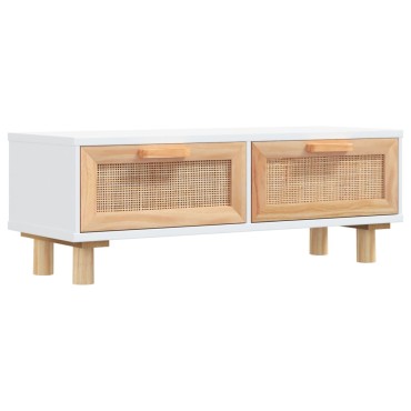 vidaXL Τραπεζάκι Σαλονιού Λευκό 80x40x30cm Επεξ. Ξύλο & Μασίφ Πεύκο 1 τεμ.