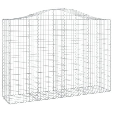 vidaXL Συρματοκιβώτια Τοξωτά 14 τεμ. 200x50x140/160 εκ. Γαλβαν. Ατσάλι
