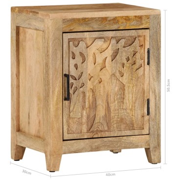 vidaXL Κομοδίνο 40x30x50cm από Μασίφ Ξύλο Μάνγκο 1 τεμ.