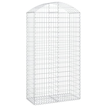 vidaXL Συρματοκιβώτιο Τοξωτό 100x50x180/200εκ. από Γαλβανισμένο Χάλυβα
