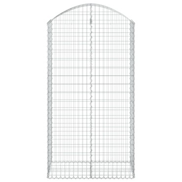 vidaXL Συρματοκιβώτιο Τοξωτό 100x50x180/200εκ. από Γαλβανισμένο Χάλυβα