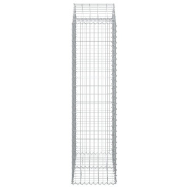 vidaXL Συρματοκιβώτιο Τοξωτό 100x50x180/200εκ. από Γαλβανισμένο Χάλυβα