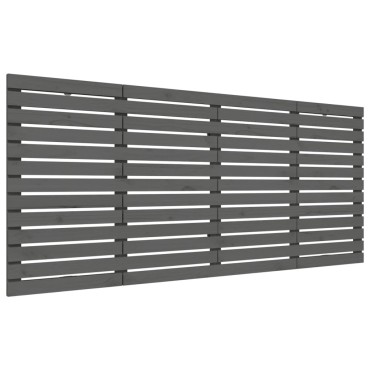 vidaXL Κεφαλάρι Τοίχου Γκρι 166x3x91,5cm από Μασίφ Ξύλο Πεύκου 1 τεμ.