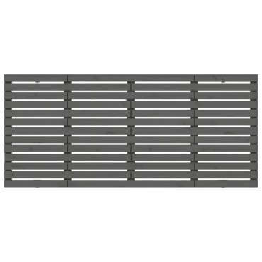 vidaXL Κεφαλάρι Τοίχου Γκρι 166x3x91,5cm από Μασίφ Ξύλο Πεύκου 1 τεμ.