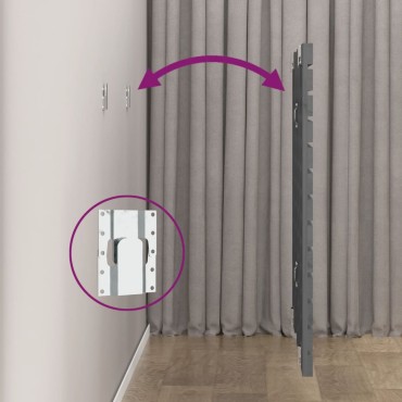 vidaXL Κεφαλάρι Τοίχου Γκρι 166x3x91,5cm από Μασίφ Ξύλο Πεύκου 1 τεμ.