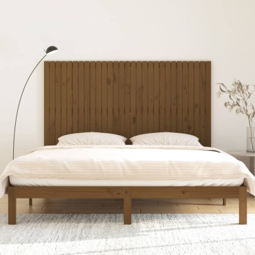 vidaXL Κεφαλάρι Τοίχου Μελί 185x3x110cm από Μασίφ Ξύλο Πεύκου 1 τεμ.