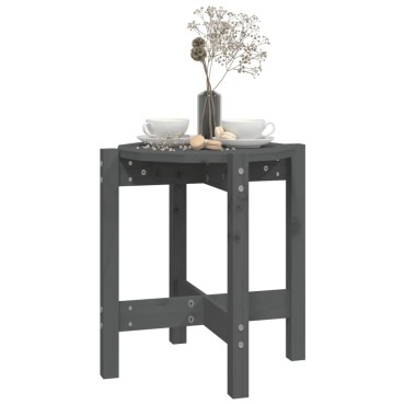 vidaXL Τραπεζάκι Σαλονιού Γκρι 42,5x45cm από Μασίφ Ξύλο Πεύκου 1 τεμ.