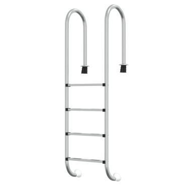 vidaXL Σκάλα Πισίνας 54 x 38 x 184,5 εκ. από Ανοξείδωτο Ατσάλι 304