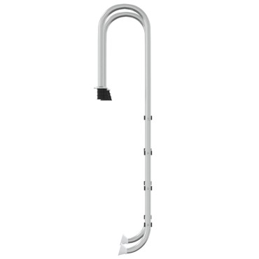 vidaXL Σκάλα Πισίνας 54 x 38 x 184,5 εκ. από Ανοξείδωτο Ατσάλι 304