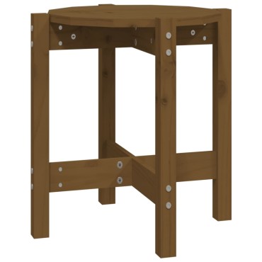 vidaXL Τραπεζάκι Σαλονιού Καφέ Μελί 42,5x45cm Μασίφ Ξύλο Πεύκου 1 τεμ.