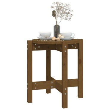 vidaXL Τραπεζάκι Σαλονιού Καφέ Μελί 42,5x45cm Μασίφ Ξύλο Πεύκου 1 τεμ.