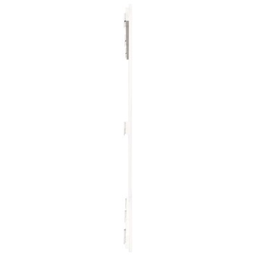 vidaXL Κεφαλάρι Τοίχου Λευκό 159,5x3x110cm από Μασίφ Ξύλο Πεύκου 1 τεμ.