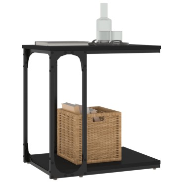 vidaXL Βοηθητικό Τραπέζι Μαύρο 50x35x52cm από Επεξεργασμένο Ξύλο 1 τεμ.