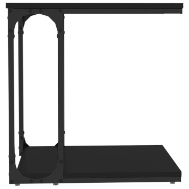 vidaXL Βοηθητικό Τραπέζι Μαύρο 50x35x52cm από Επεξεργασμένο Ξύλο 1 τεμ.