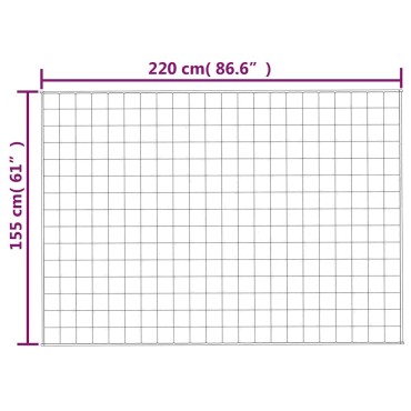 vidaXL Κουβέρτα Βαρύτητας Μπλε 155 x 220 εκ. 11 κ. Υφασμάτινη