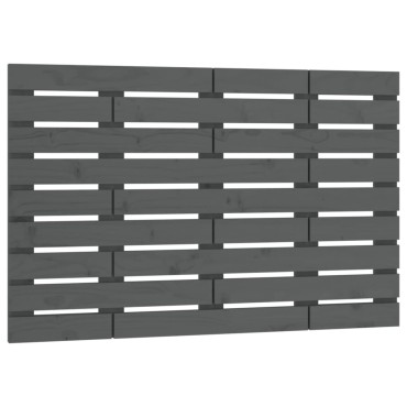 vidaXL Κεφαλάρι Τοίχου Γκρι 96x3x63cm από Μασίφ Ξύλο Πεύκου 1 τεμ.