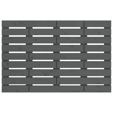 vidaXL Κεφαλάρι Τοίχου Γκρι 96x3x63cm από Μασίφ Ξύλο Πεύκου 1 τεμ.