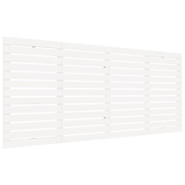 vidaXL Κεφαλάρι Τοίχου Λευκό 166x3x91,5cm από Μασίφ Ξύλο Πεύκου 1 τεμ.