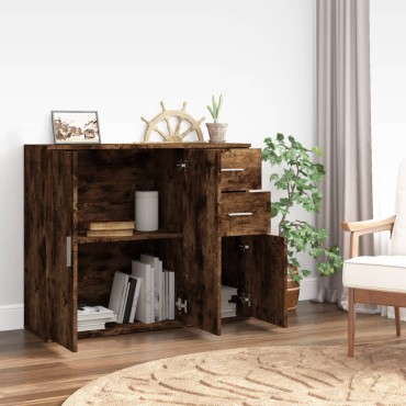 vidaXL Ντουλάπι Καπνιστή Δρυς 91x29,5x75cm από Επεξεργασμένο Ξύλο 1 τεμ.