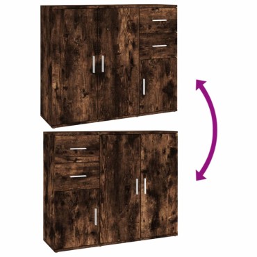 vidaXL Ντουλάπι Καπνιστή Δρυς 91x29,5x75cm από Επεξεργασμένο Ξύλο 1 τεμ.