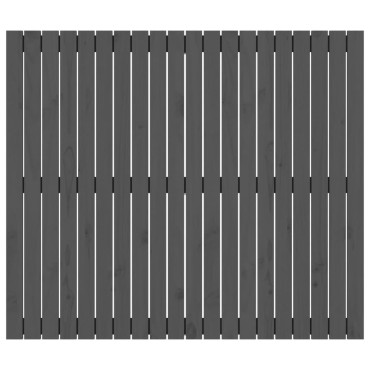vidaXL Κεφαλάρι Τοίχου Γκρι 127,5x3x110cm από Μασίφ Ξύλο Πεύκου 1 τεμ.