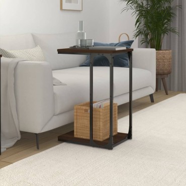 vidaXL Βοηθητικό Τραπέζι Καφέ Δρυς 40x30x60cm Επεξεργασμένο Ξύλο 1 τεμ.