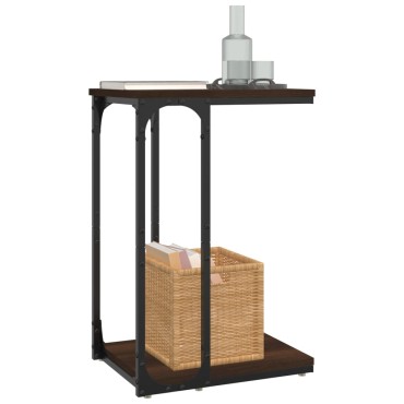 vidaXL Βοηθητικό Τραπέζι Καφέ Δρυς 40x30x60cm Επεξεργασμένο Ξύλο 1 τεμ.