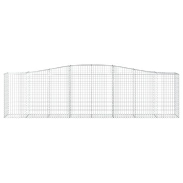 vidaXL Συρματοκιβώτια Τοξωτά 7 τεμ. 400x50x100/120 εκ. Γαλβαν. Ατσάλι