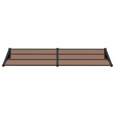 vidaXL Στέγαστρο Πόρτας Μαύρο 239x90 εκ. από Πολυκαρβονικό
