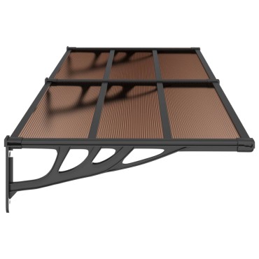 vidaXL Στέγαστρο Πόρτας Μαύρο 239x90 εκ. από Πολυκαρβονικό