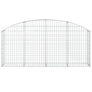 vidaXL Συρματοκιβώτιο Τοξωτό 200x30x80/100εκ. από Γαλβανισμένο Χάλυβα