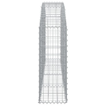 vidaXL Συρματοκιβώτιο Τοξωτό 200x30x80/100εκ. από Γαλβανισμένο Χάλυβα