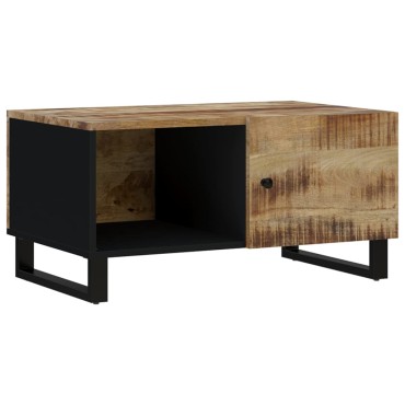 vidaXL Τραπεζάκι Σαλονιού 80x50x40cm Μασίφ Ξύλο Μάνγκο & Επεξ. Ξύλο 1 τεμ.