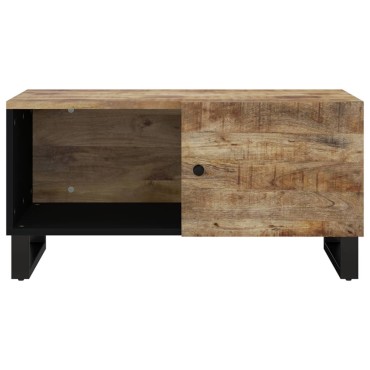 vidaXL Τραπεζάκι Σαλονιού 80x50x40cm Μασίφ Ξύλο Μάνγκο & Επεξ. Ξύλο 1 τεμ.