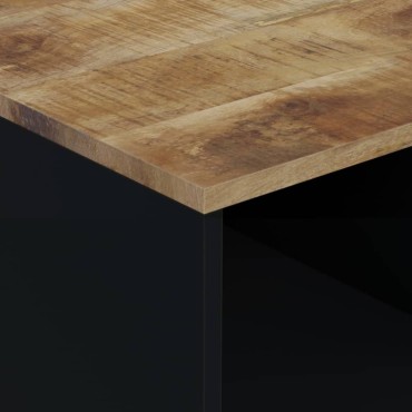 vidaXL Τραπεζάκι Σαλονιού 80x50x40cm Μασίφ Ξύλο Μάνγκο & Επεξ. Ξύλο 1 τεμ.