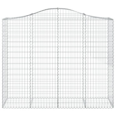 vidaXL Συρματοκιβώτια Τοξωτά 10 τεμ. 200x50x160/180 εκ. Γαλβαν. Ατσάλι