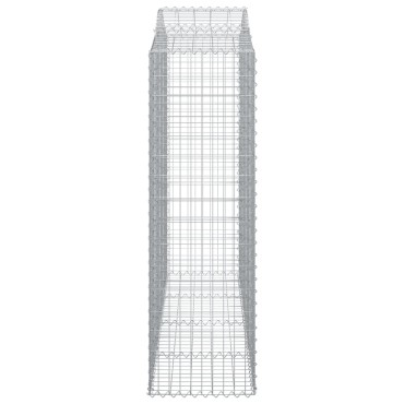 vidaXL Συρματοκιβώτια Τοξωτά 10 τεμ. 200x50x160/180 εκ. Γαλβαν. Ατσάλι
