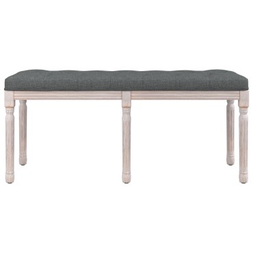 vidaXL Πάγκος Σκούρο Γκρι 110x40x49cm Υφασμάτινος 1 τεμ.