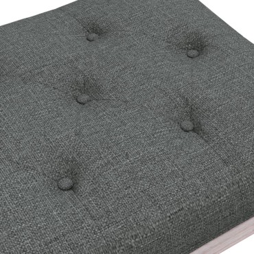 vidaXL Πάγκος Σκούρο Γκρι 110x40x49cm Υφασμάτινος 1 τεμ.
