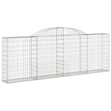 vidaXL Συρματοκιβώτιο Τοξωτό 300x30x100/120εκ. από Γαλβανισμένο Χάλυβα
