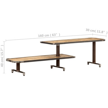 vidaXL Έπιπλο Τηλεόρασης 160x30x40cm από Μασίφ Ξύλο Μάνγκο