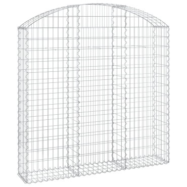 vidaXL Συρματοκιβώτιο Τοξωτό 150x30x140/160εκ. από Γαλβανισμένο Χάλυβα