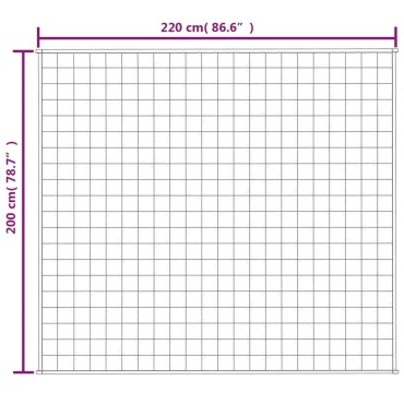 vidaXL Κουβέρτα Βαρύτητας Μπλε 200 x 220 εκ. 13 κ. Υφασμάτινη