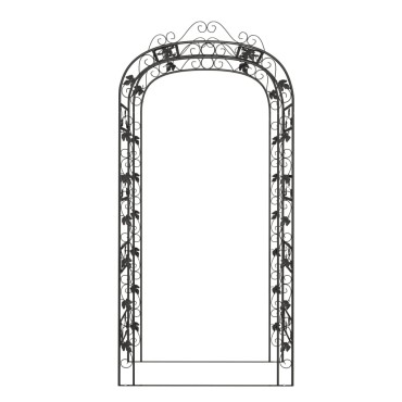 vidaXL Αψίδα Κήπου Μαύρη 116 x 45 x 240 εκ. Ατσάλινη