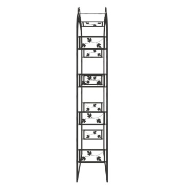 vidaXL Αψίδα Κήπου Μαύρη 116 x 45 x 240 εκ. Ατσάλινη