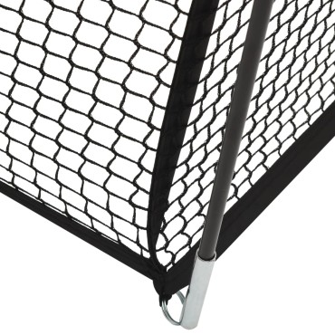 vidaXL Δίχτυ Κλουβί Μπέιζμπολ Μαύρο 600 x 400 x 250 εκ. από Πολυεστέρα