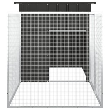 vidaXL Κοτέτσι - Κλουβί Ανθρακί 200x91x100 εκ. από Γαλβανισμένο Χάλυβα