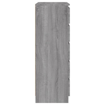 vidaXL Συρταριέρα Γκρι Sonoma 60x36x103cm από Επεξεργασμένο Ξύλο 1 τεμ.