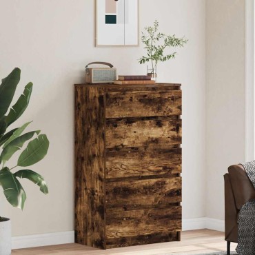 vidaXL Συρταριέρα Καπνιστή Δρυς 60x36x103cm από Επεξεργασμένο Ξύλο 1 τεμ.